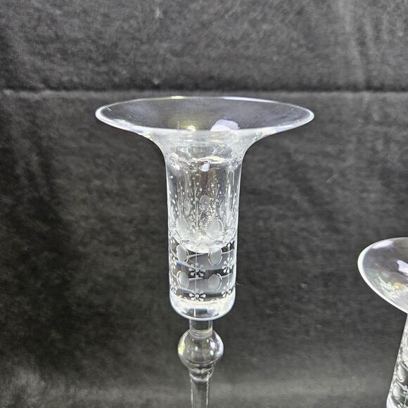VTG Bjorn Wiinblad Rosenthal Studio Line Crystal Candlestick Set (3) Romance 70s - Picture 8 of 16